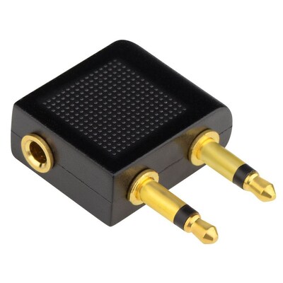 Insten Airplane Airline Travel Headphones Jack Audio 3.5mm Adapter Converter