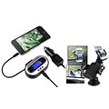 Insten FM Transmitter Car Adapter (w/ Universal Car Phone Holder) for Galaxy S5 S4 S3 Note 2 3 iPhone 6 5 5S 5C 4 4S LED