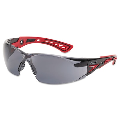 Bolle Rush+ Series Polycarbonate Safety Glasses, Smoke Lens (286-40208)