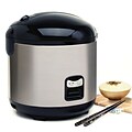 Elite 10-Cup Rice Cooker with Steam Tray; Silver (KM1000B)