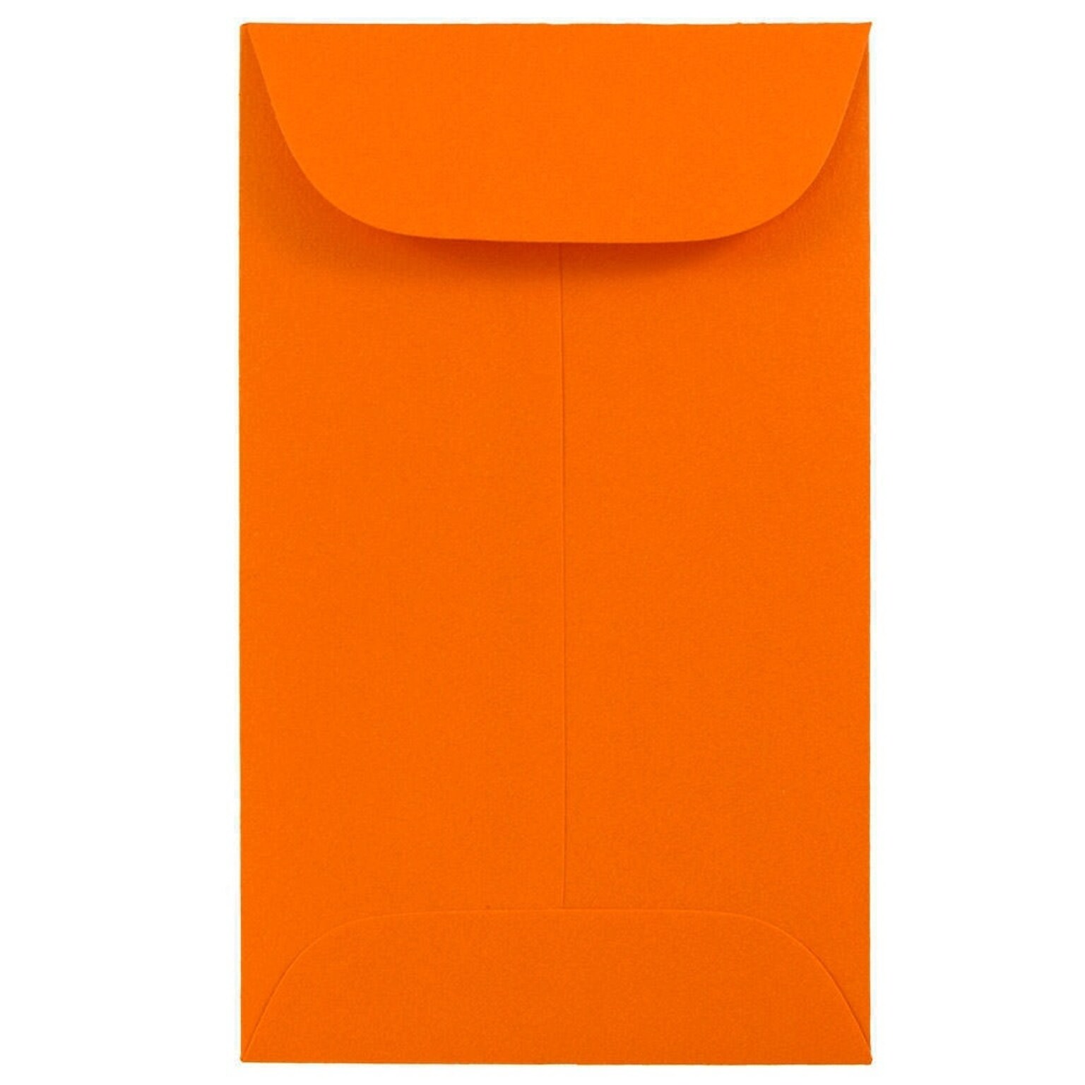 JAM Paper #3 Coin Business Colored Envelopes, 2.5 x 4.25, Orange Recycled, 25/Pack (356730538)