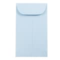 JAM Paper® #3 Coin Business Envelopes, 2.5 x 4.25, Baby Blue, 100/Pack (356730542B)