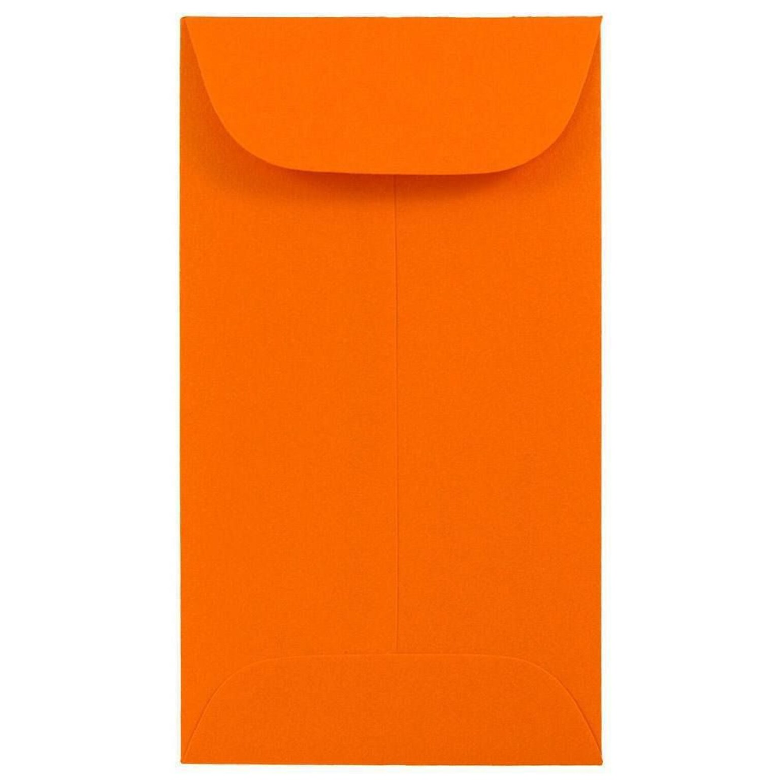 JAM Paper #5.5 Coin Business Colored Envelopes, 3.125 x 5.5, Orange Recycled, 100/Pack (356730548B)