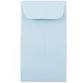 JAM Paper® #5.5 Coin Business Envelopes, 3.125 x 5.5, Baby Blue, 50/Pack (356730553I)