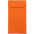 JAM Paper #7 Coin Business Colored Envelopes, 3.5 x 6.5, Orange Recycled, 50/Pack (1526755I)