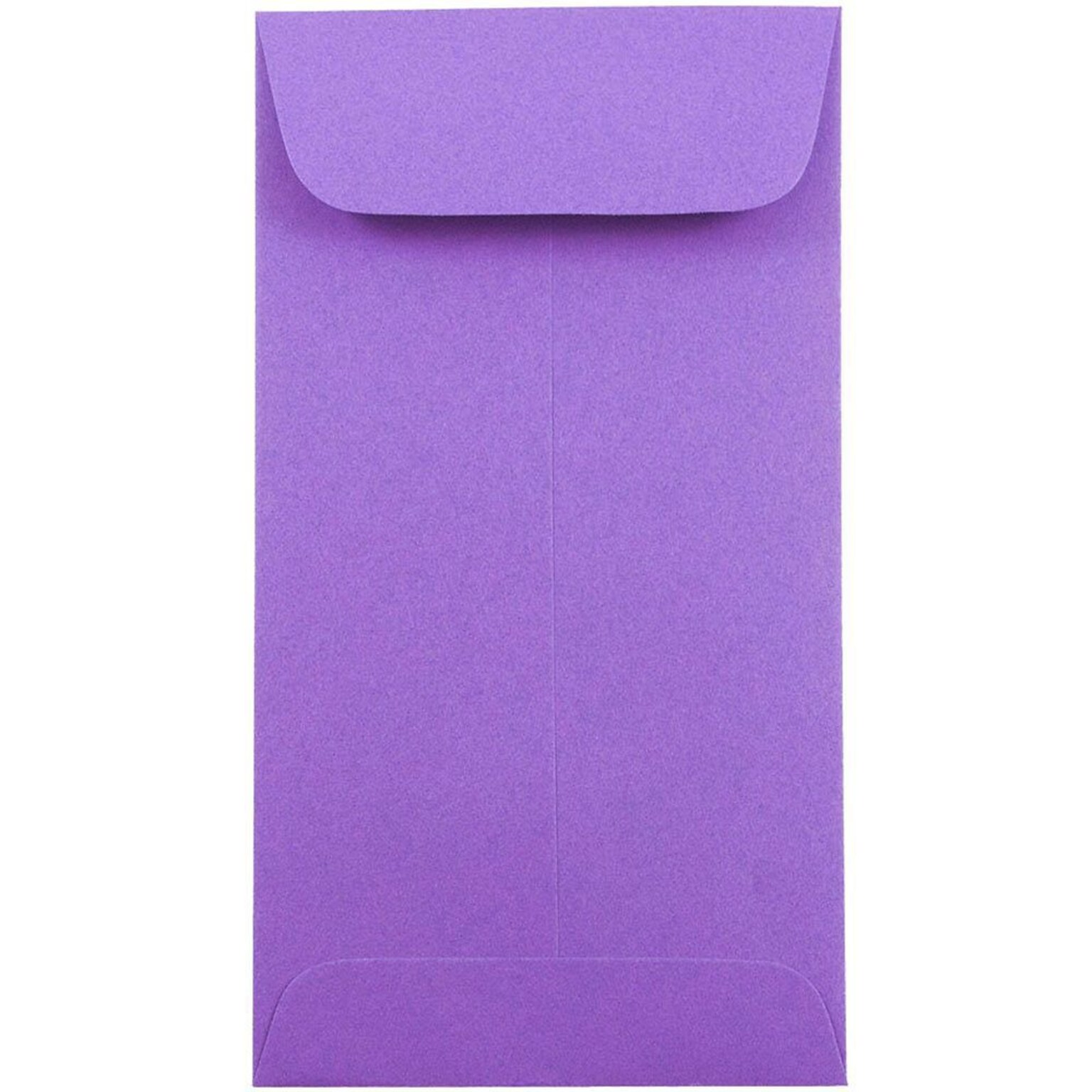 JAM Paper #7 Coin Envelopes, 3 1/2 x 6 1/2, Violet Purple Recycled, 50/Pack (1526758I)
