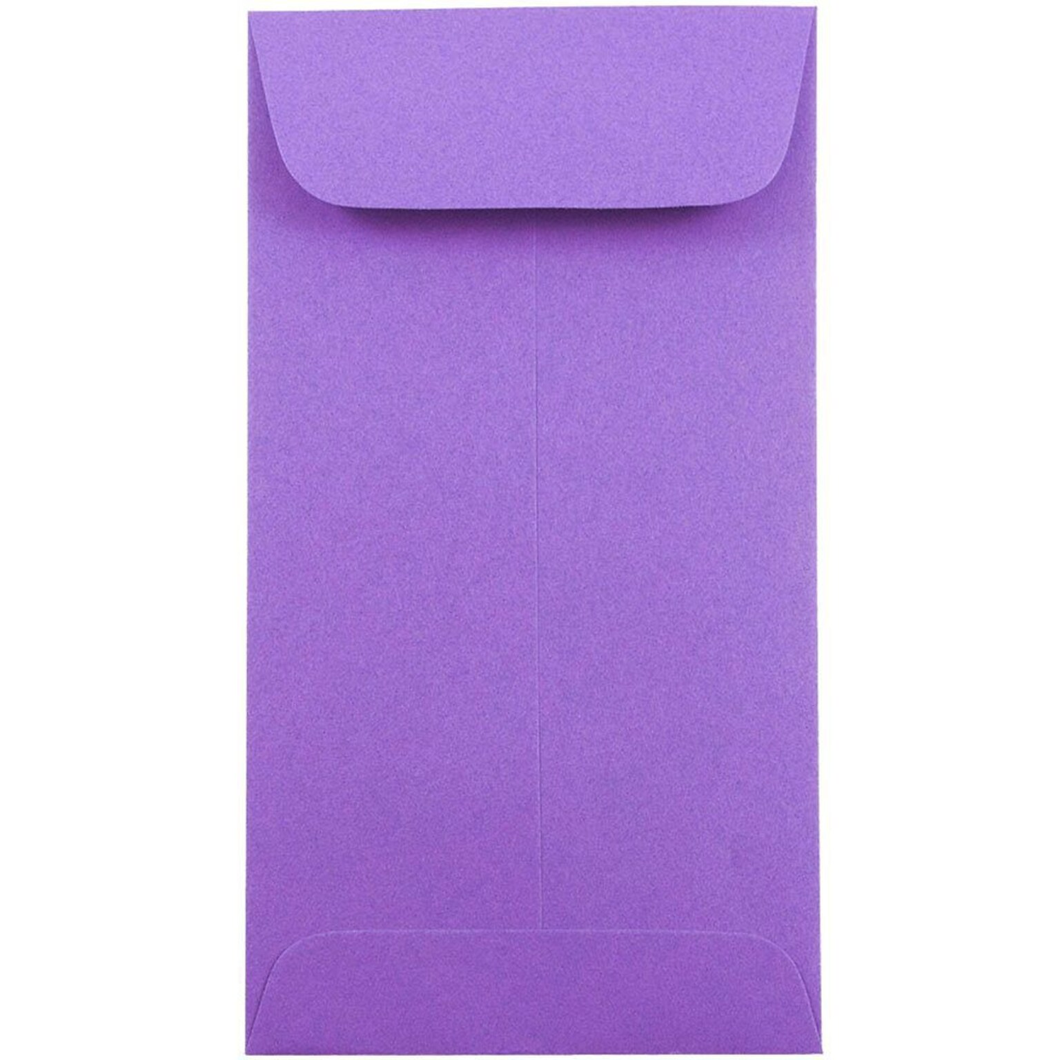 JAM Paper #7 Coin Envelopes, 3 1/2 x 6 1/2, Violet Purple Recycled, 25/Pack (1526758)