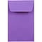 JAM Paper #1 Coin Business Colored Envelopes, 2.25 x 3.5, Violet Purple Recycled, 50/Pack (353027837