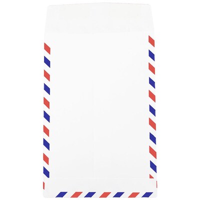 JAM Paper® 6 x 9 Airmail Open End Catalog Envelopes, White, 100/Pack (1430743C)