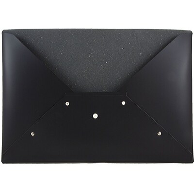 JAM Paper® Italian Leather Portfolio with Snap Closure, Legal Size, 10 1/4 x 14 3/4 x 3/4, Black, Sold Individually (233329926)