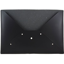 JAM Paper® Italian Leather Portfolio with Snap Closure, Legal Size, 10 1/4 x 14 3/4 x 3/4, Black, So