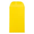 JAM Paper #6 Coin Business Colored Envelopes, 3.375 x 6, Yellow Recycled, 100/Pack (356730557B)