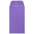 JAM Paper #6 Coin Business Colored Envelopes, 3.375 x 6, Violet Purple Recycled, 100/Pack (356730560