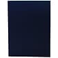 JAM Paper Premium Matte Colored Cardstock Two-Pocket Presentation Folders, Navy Blue, 100/Box (166628415C)