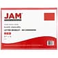 JAM Paper® Plastic Envelopes with Hook & Loop Closure, Letter Booklet, 9.75" x 13", Red Poly, 12/pack (218V0RE)