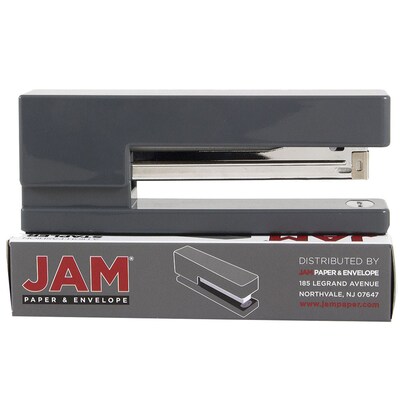 JAM Paper® Modern Desk Stapler, Grey, Sold Individually (337GY)