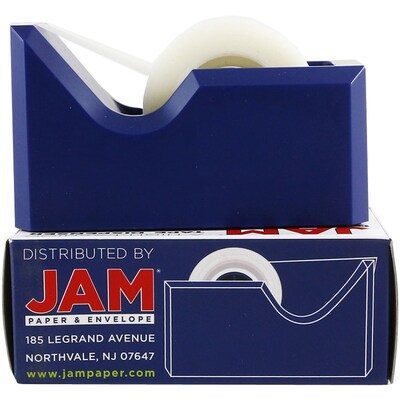 JAM Paper Colorful Desktop Tape Dispenser, Navy Blue (338NA)