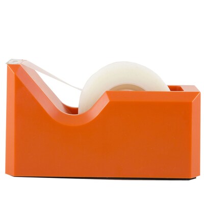 JAM Paper® Modern Tape Dispenser, Orange, Sold Individually (338OR)