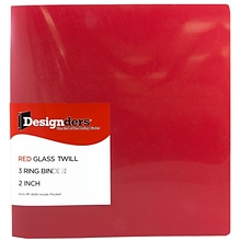 JAM Paper Designders 2 3-Ring Flexible Poly Binders, Red (820T2RD)
