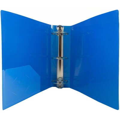 JAM Paper Designders 3" 3-Ring Flexible Poly Binders, Blue (821T3BU)