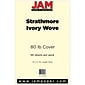 JAM Paper Strathmore 80 lb. Cardstock Paper, 8.5" x 14", Ivory White Wove, 50 Sheets/Pack (17428906)