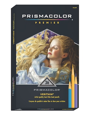 Prismacolor Premier Verithin Colored Pencil Set, Assorted Colors, 36 Pencils/Pack (2428)