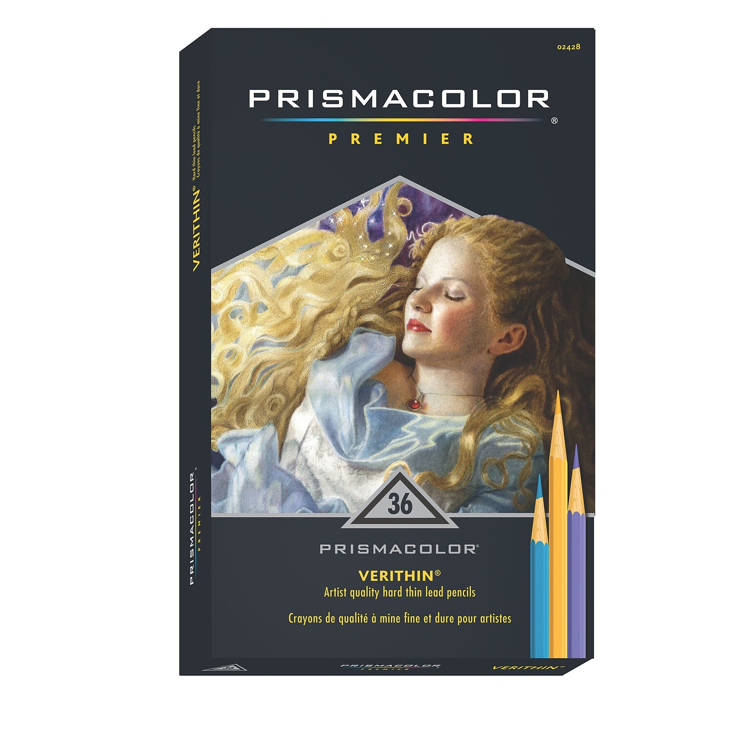Prismacolor Premier Verithin Colored Pencil Set, Assorted Colors, 36 Pencils/Pack (2428)