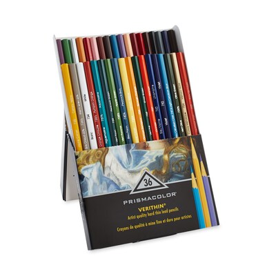 Prismacolor Premier Verithin Colored Pencil Set, Assorted Colors, 36 Pencils/Pack (2428)