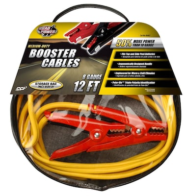 Coleman Cable 08467 8-Gauge Medium Duty Booster Cables with Bag, 12 (84700000)