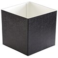 Bags & Bows® 6 x 6 x 6 Swirl Hi-Wall Gift Boxes, Black, 50/Pack