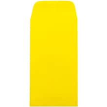 JAM Paper #7 Coin Business Colored Envelopes, 3.5 x 6.5, Yellow Recycled, Bulk 500/Box (1526761H)