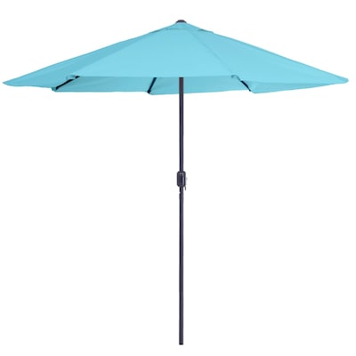 Pure Garden 9 Foot Aluminum Patio Umbrella with Auto Crank - Blue (M150005)