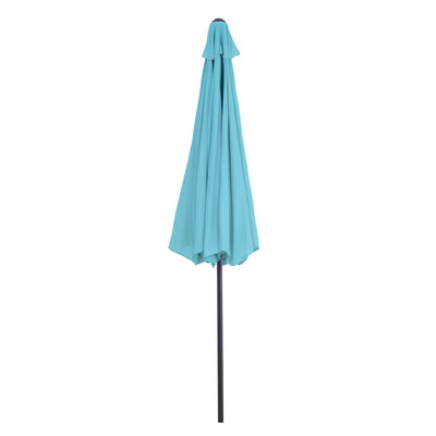 Pure Garden 9 Foot Aluminum Patio Umbrella with Auto Crank - Blue (M150005)