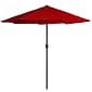 Pure Garden 9 Foot Aluminum Patio Umbrella with Auto Crank - Red (M150006)