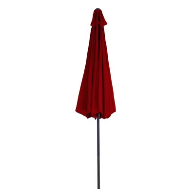 Pure Garden 9 Foot Aluminum Patio Umbrella with Auto Crank - Red (M150006)