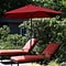 Pure Garden 9 Foot Aluminum Patio Umbrella with Auto Crank - Red (M150006)