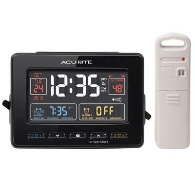 Chaney Instruments Acurite® Indoor/Outdoor 4.3"H x 6"W x 2.2"D Digital Dual Alarm Atomic Clock (13022)