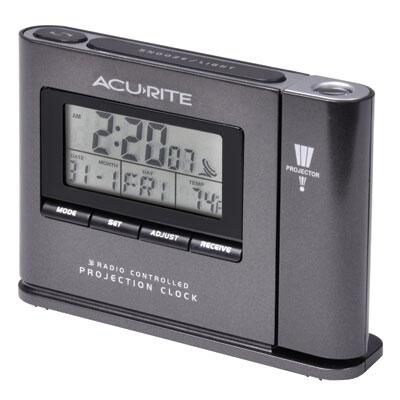 Chaney Instruments Acurite® Indoor 3.6"H x 5.1"W x 1.25"D Digital Atomic Projection Table Clock (13239A1)
