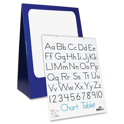 Deluxe Spiral-Bound Flip Chart Stand with 1/2 Ruled Chart Tablet