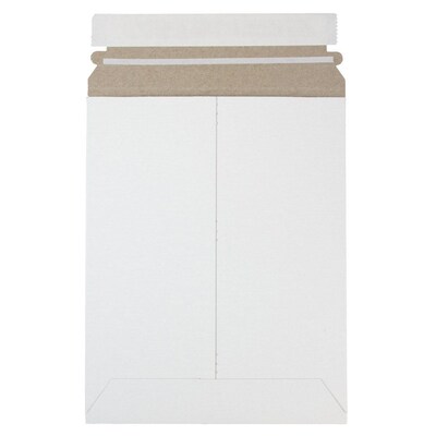 JAM Paper® Stay-Flat Photo Mailer Stiff Envelopes with Self-Adhesive Closure, 7 x 9, White, Sold Ind