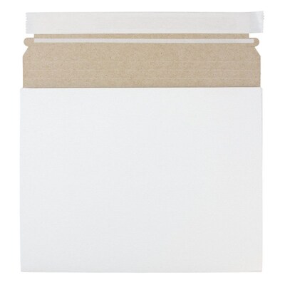 JAM Paper® Expandable Photo Mailer Envelopes with Self-Adhesive Closure, 10 x 7.75 x 1, White, 6 Rigid Mailers/Pack (18906705B)