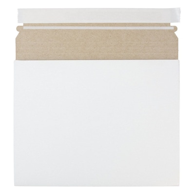 JAM Paper® Expandable Photo Mailer Envelopes with Self-Adhesive Closure, 10 x 7.75 x 1, White, 6 Rigid Mailers/Pack (18906705B)