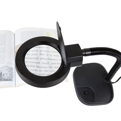 Stalwart 40 LED 5x Desktop Magnifier Gooseneck Lamp, Black (75-MAG1003)