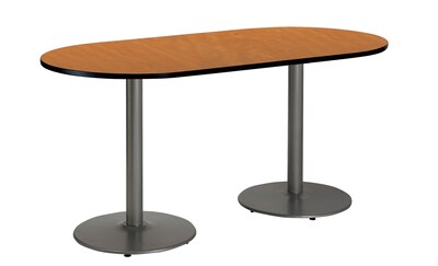 KFI 36" x 72" HPL RaceTrack Table Medium Oak (T3672RB1922SLMO)