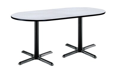 KFI 30" x 72" HPL RaceTrack Table Grey Nebula (T3072RB2015BKGY)