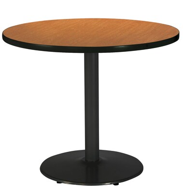 KFI 42" Round HPL Table Medium Oak (T42RDB1922BKMO)