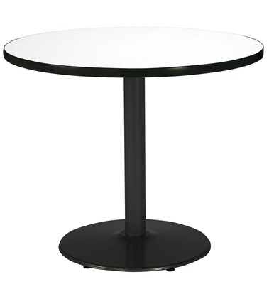 KFI 30" Round HPL Table Crisp Linen (T30RDB1917BKCL)