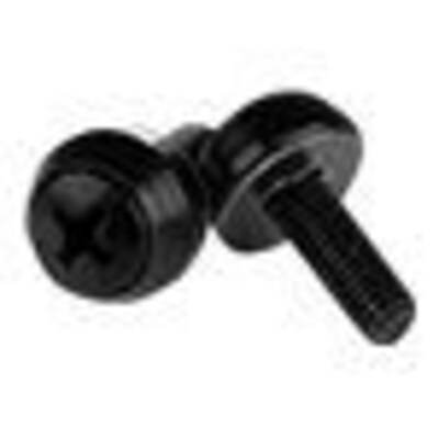 StarTech Mounting Screw, Black, 100/Pack (CABSCREWSM5B)