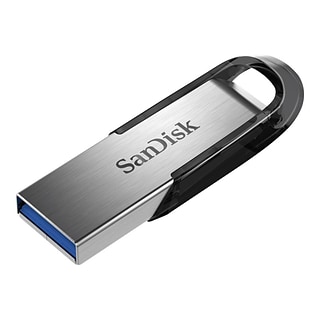 SanDisk® Ultra Flair 64GB 150 Mbps Read USB 3.0 Flash Drive, Silver (SDCZ73-064G-A46)