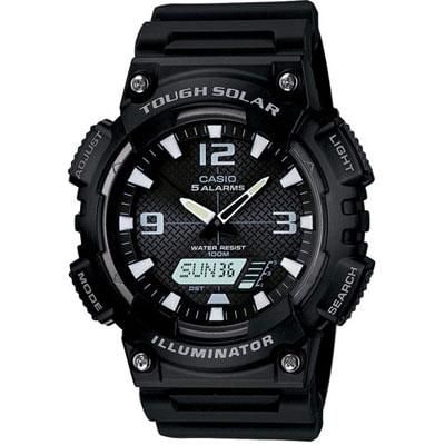 Casio® Self Charging Solar Powered Analog/Digital Sports Watch; Black (AQS810W-1AV)